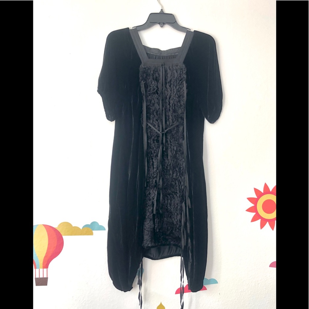 Velvet and silk Party dress black size M